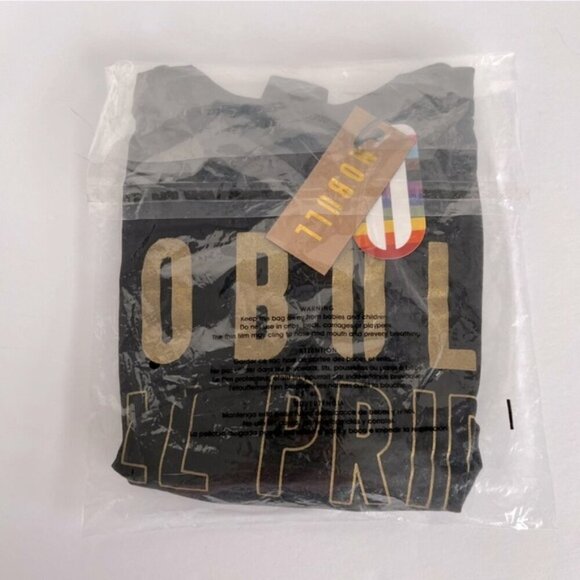 NOBULL - Men's Boxy Pride T-Shirt - Black/Gold. Size: XS. NWT. (1723) - Picture 2 of 6